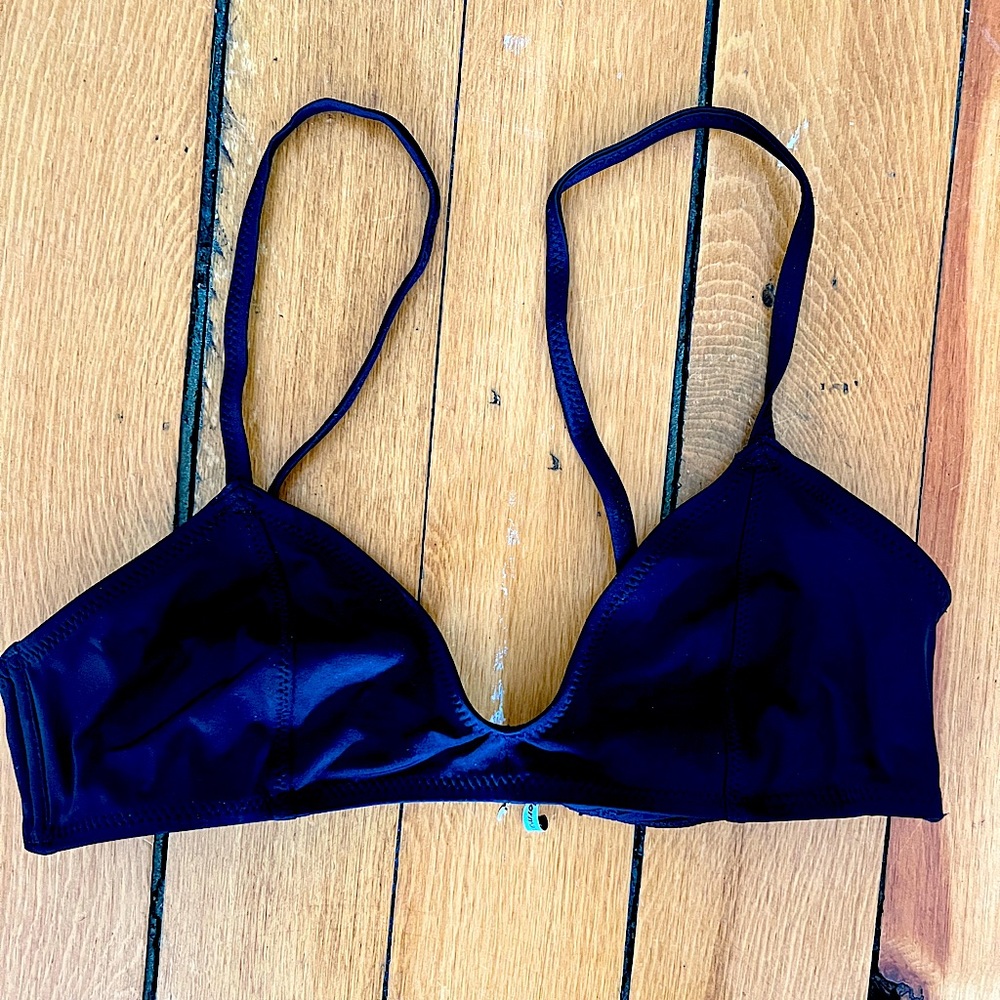 Reformation swim top, black. Very lightly used- not faded!